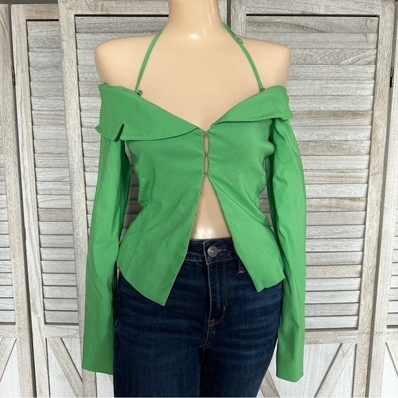 ZARA FITTED CROP BLAZER - Picture 8 of 16